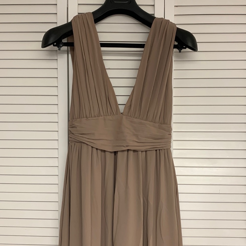 Lulu’s Beige Bridesmaid Dress